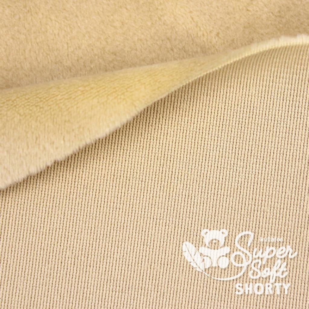 Plüschstoff Shorty uni 75x100cm beige creme – Kullaloo
